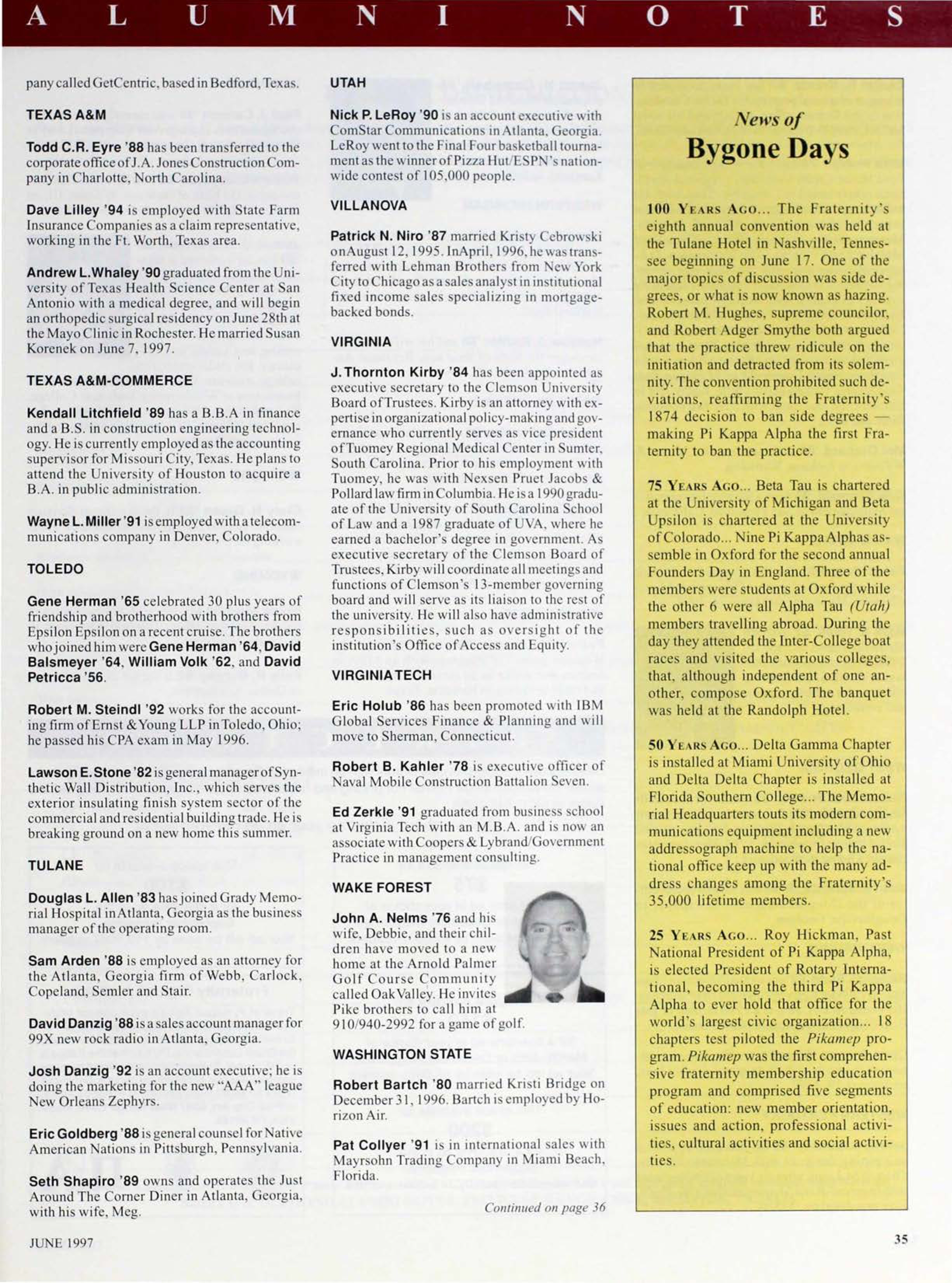 News of Bygone Days, June 1997